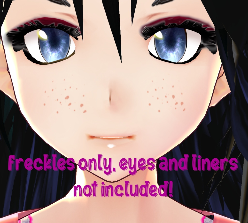 Realistic Freckles on Female Face VROID texture