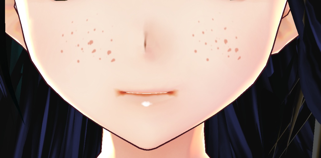 Realistic Freckles on Female Face VROID texture