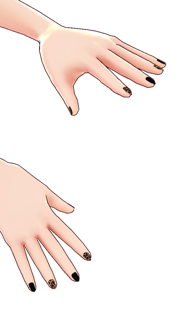 Leopard print Nail Designs VROID body texture