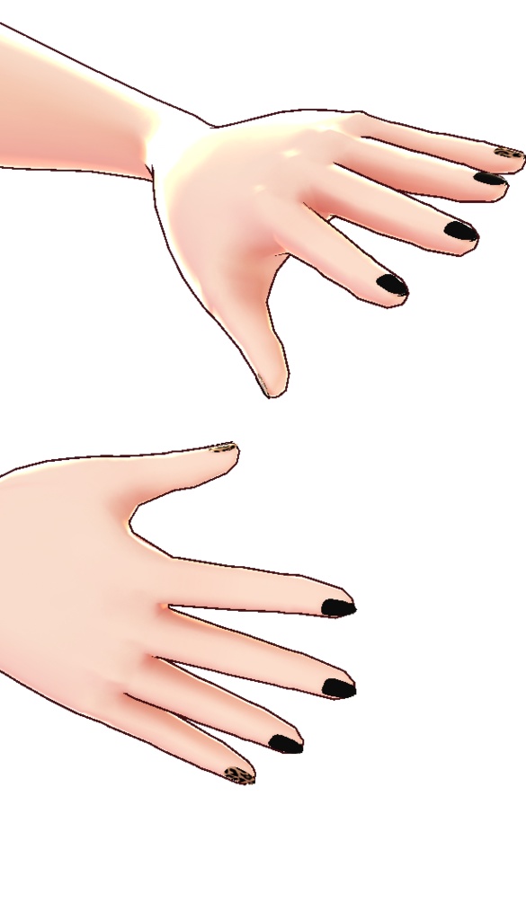 Leopard print Nail Designs VROID body texture