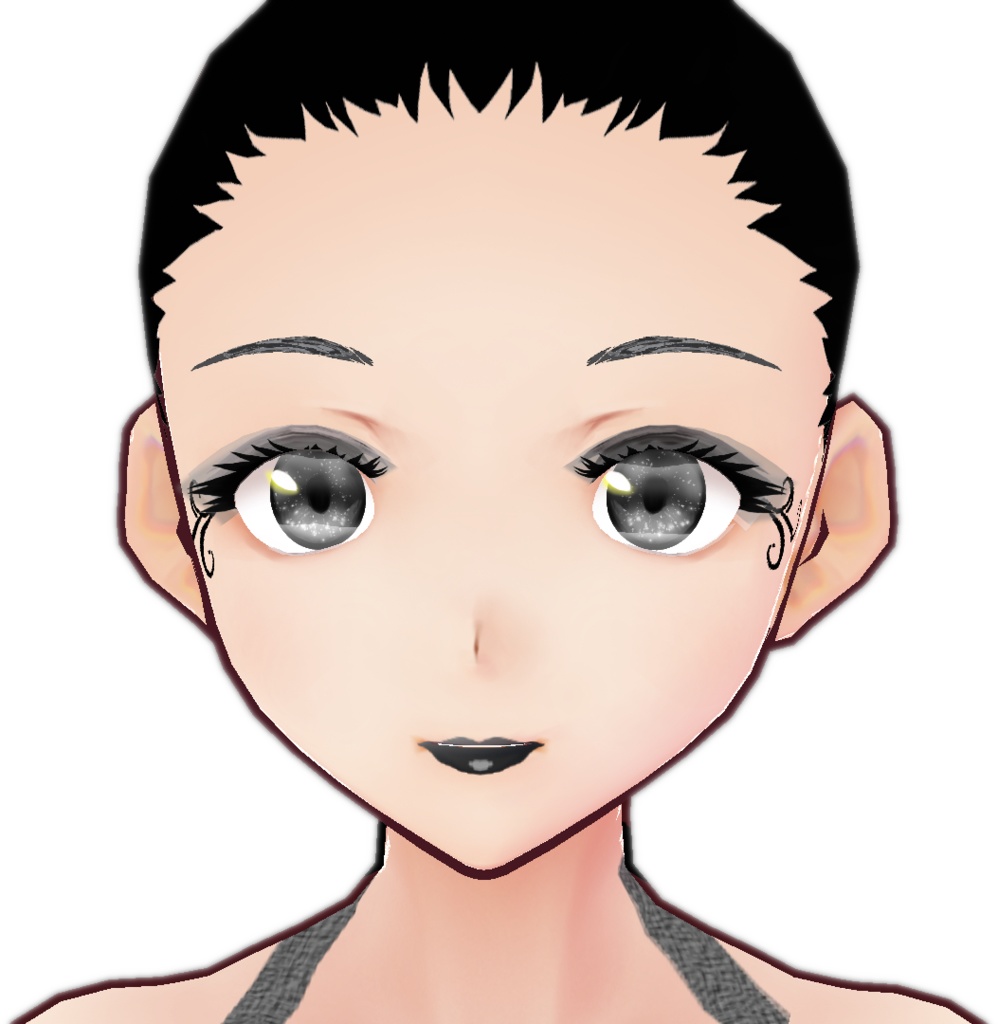 Little Black Dress VROID textures Body + Pencil Skirt + Shoes