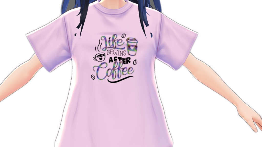 Life Begins After Coffee #2 VROID clothing textures