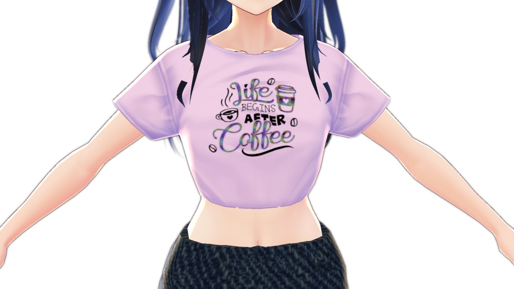 Life Begins After Coffee #2 VROID clothing textures