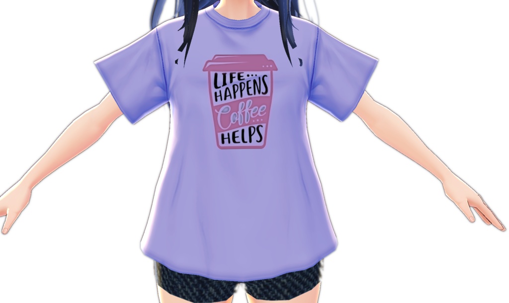 Life Happens, Coffee Helps VROID clothing textures
