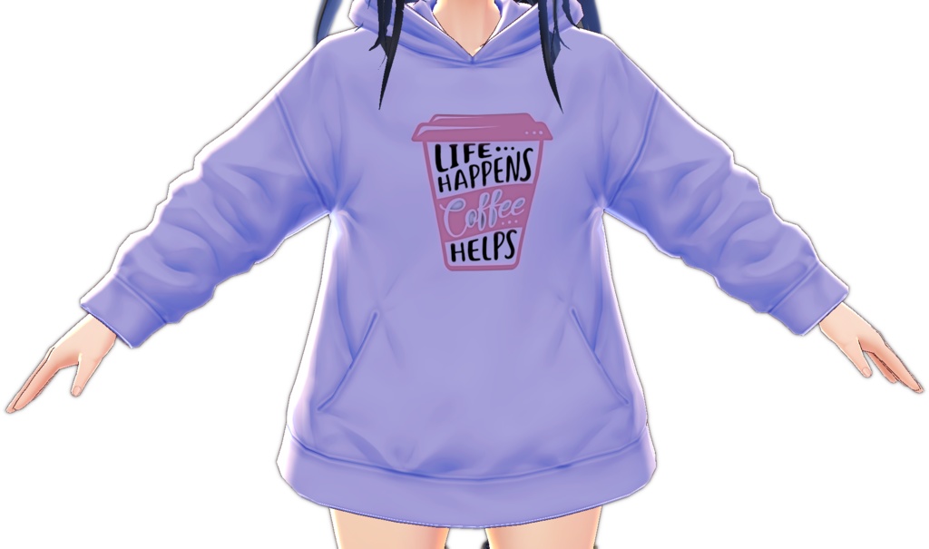 Life Happens, Coffee Helps VROID clothing textures