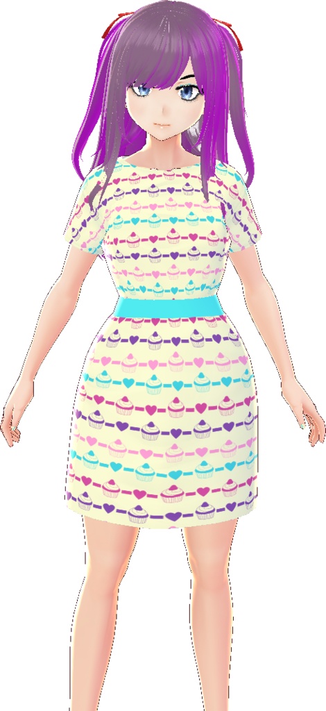 Cupcakes Belted Dress Set VROID textures