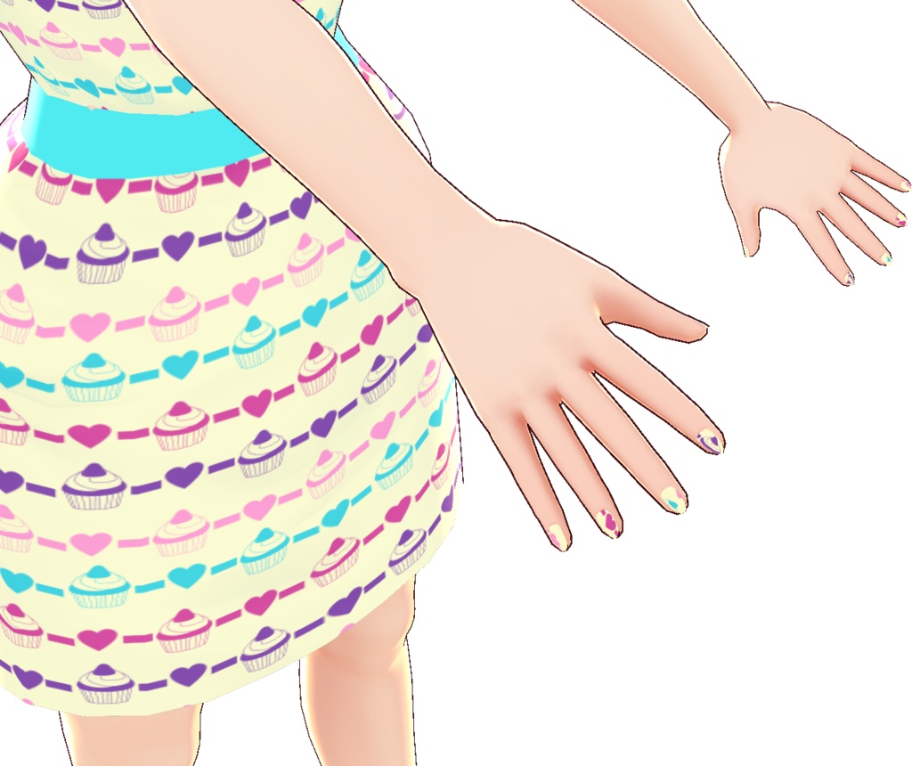 Cupcakes Belted Dress Set VROID textures