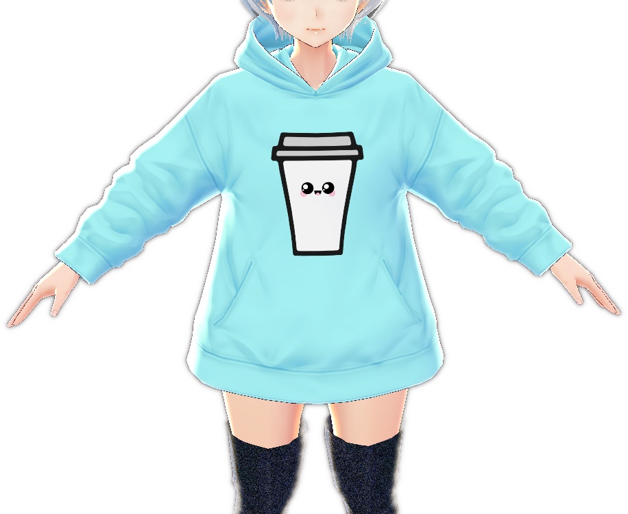 Kawaii Coffee Cup 3 piece VROID textures set