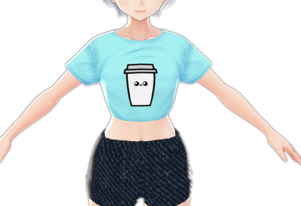 Kawaii Coffee Cup 3 piece VROID textures set