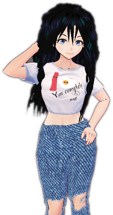 Kawaii Bacon and Egg "You complete me" VROID textures