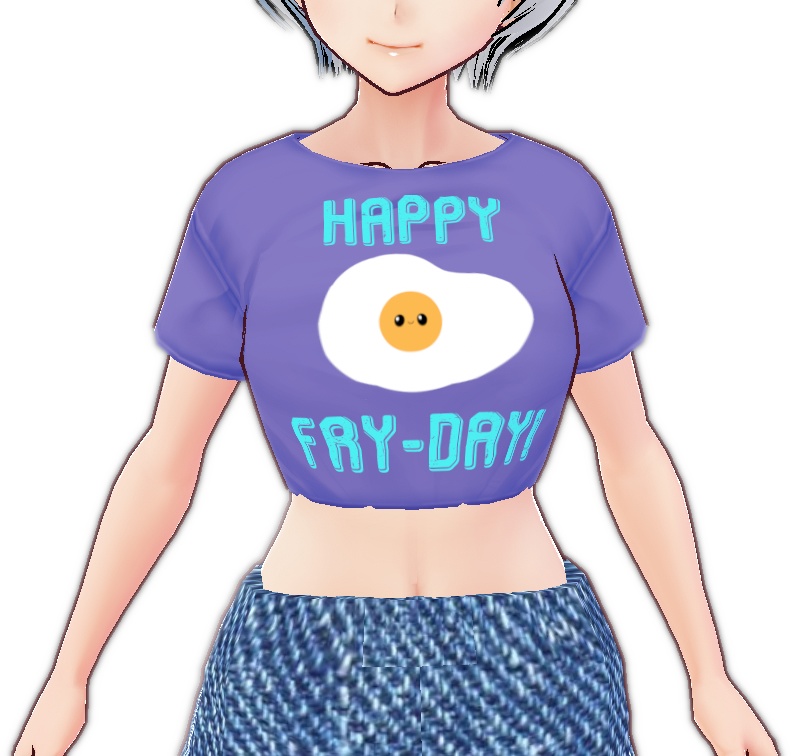 Kawaii Egg "Fry-day" VROID textures