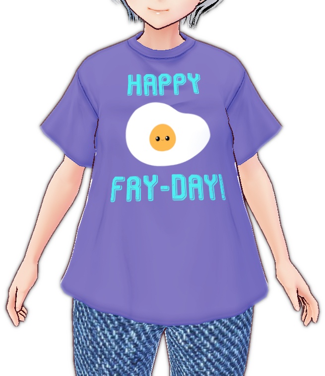 Kawaii Egg "Fry-day" VROID textures
