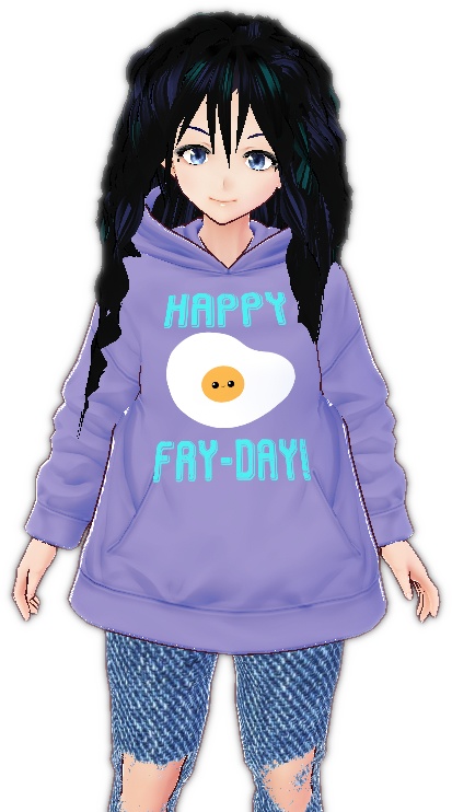 Kawaii Egg "Fry-day" VROID textures