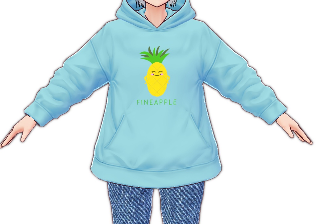 Kawaii Fineapple 3 piece VROID textures
