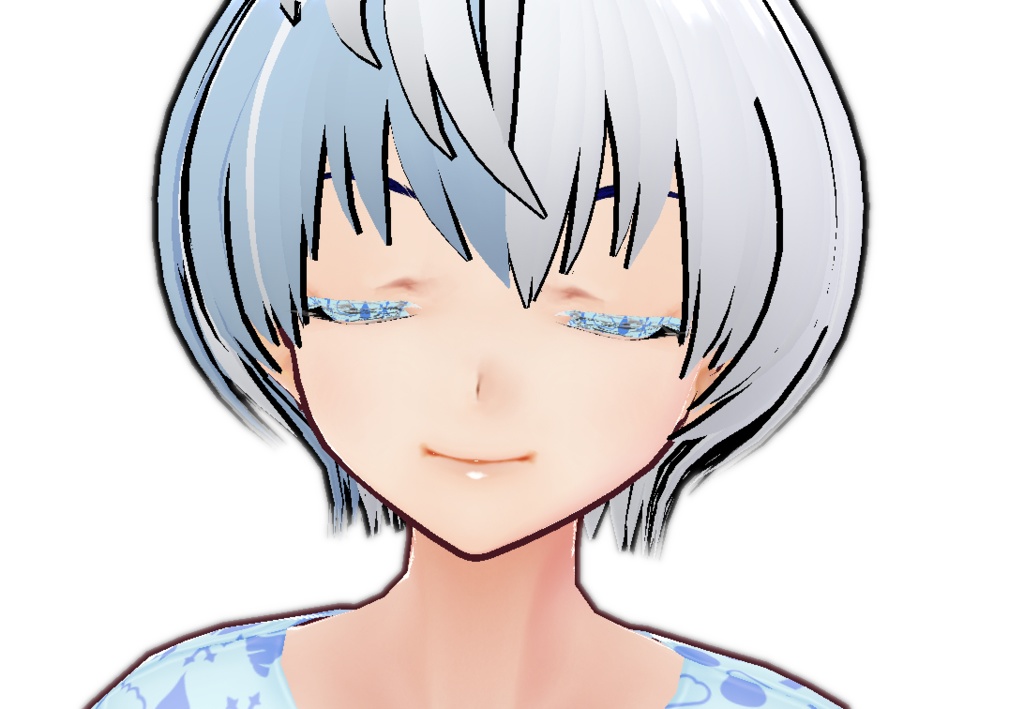 Weather Pattern Belted Dress with nails & eyeline VROID textures