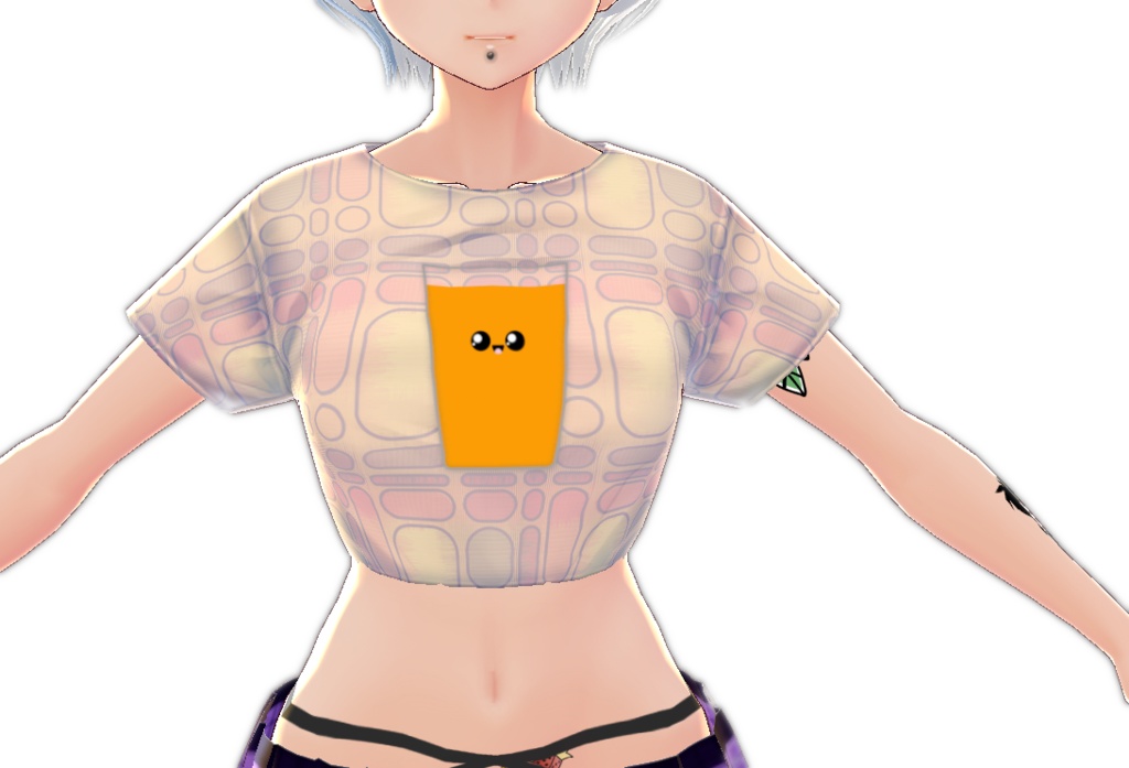 Kawaii Orange Juice 3 piece VROID textures