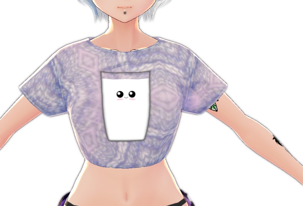 Kawaii Milk Glass 3 Piece VROID textures