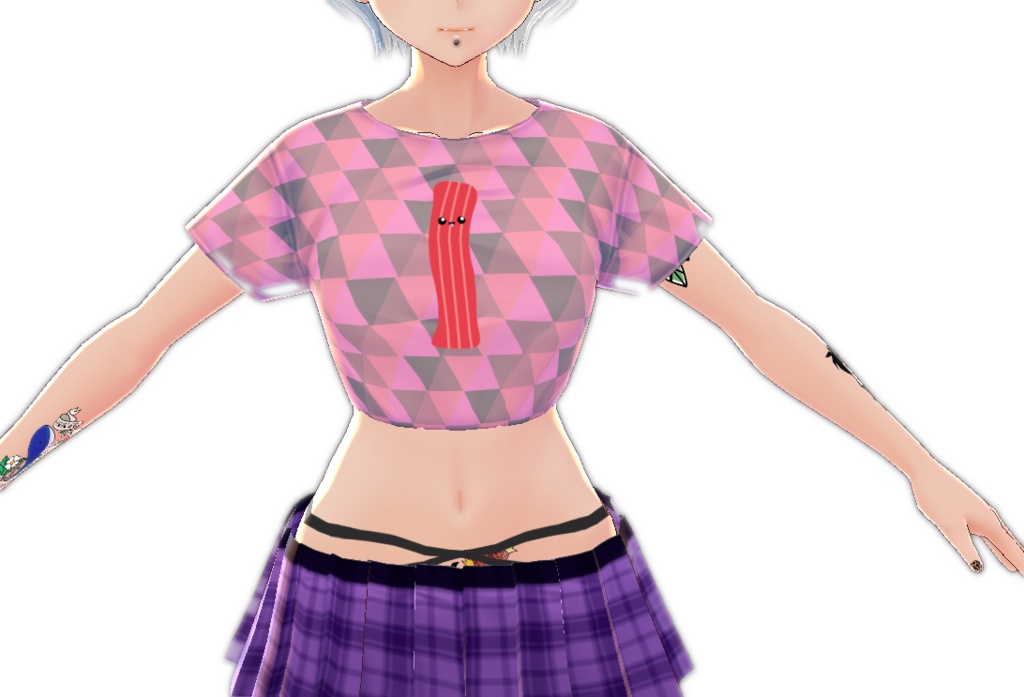 Kawaii Bacon 3 piece VROID textures
