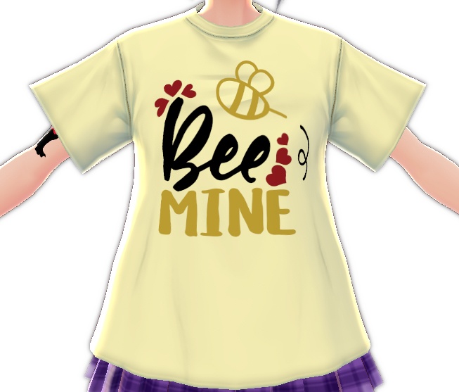 Bee Mine 3 piece Valentine VROID textures