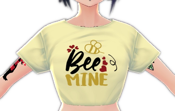 Bee Mine 3 piece Valentine VROID textures