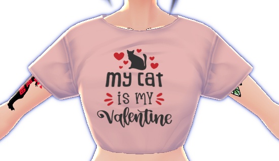 My Cat is my Valentine 3 piece VROID textures