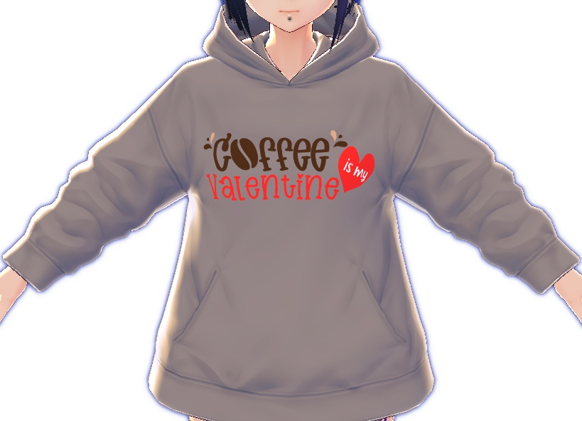Coffee is My Valentine 3 piece VROID textures