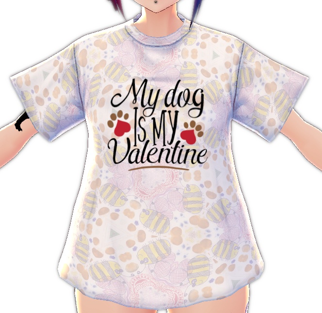 My Dog is my Valentine 3 piece VROID textures
