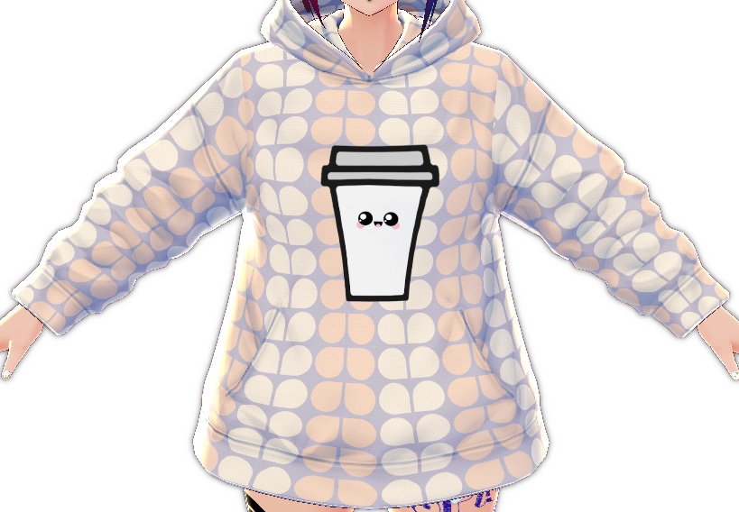 Kawaii Coffee Cup 3 piece VROID textures