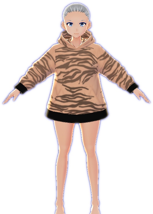 Animal Print Hoodies 5 piece VROID textures