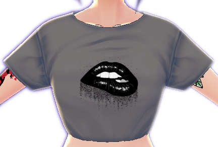 Black Drip Lips 3 piece VROID textures