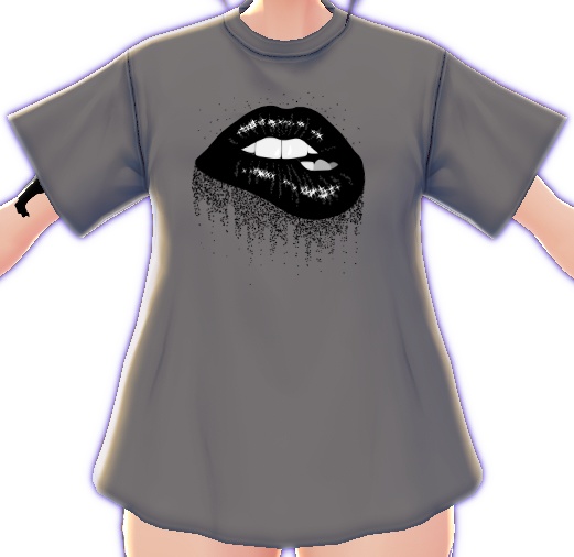 Black Drip Lips 3 piece VROID textures