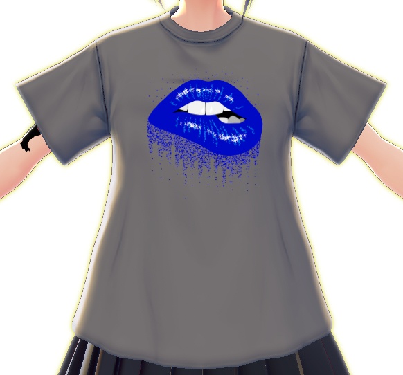 Blue Drip Lips 3 piece VROID textures