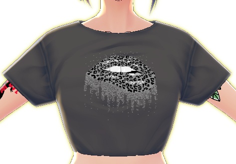 Gray Cheetah Biting Lips 3 piece VROID textures