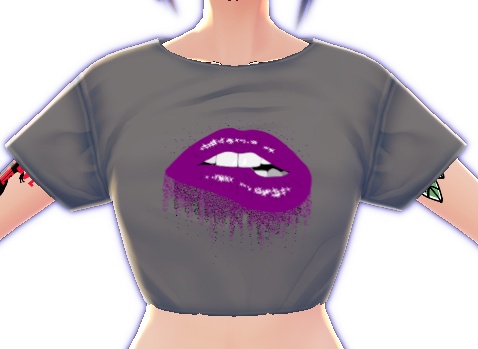 Purple Biting Lips 3 piece VROID textures