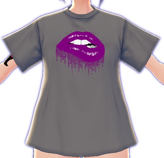 Purple Biting Lips 3 piece VROID textures