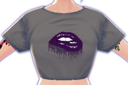 Dark Purple Biting Lips 3 piece VROID textures