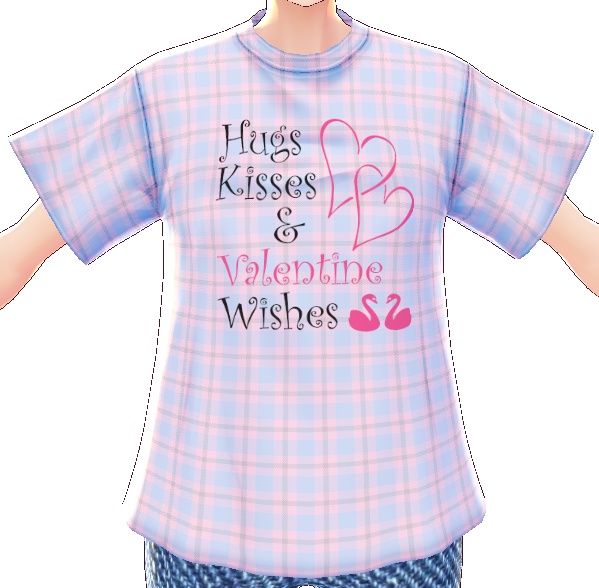 Hugs Kisses Valentine Wishes #1 VROID textures set