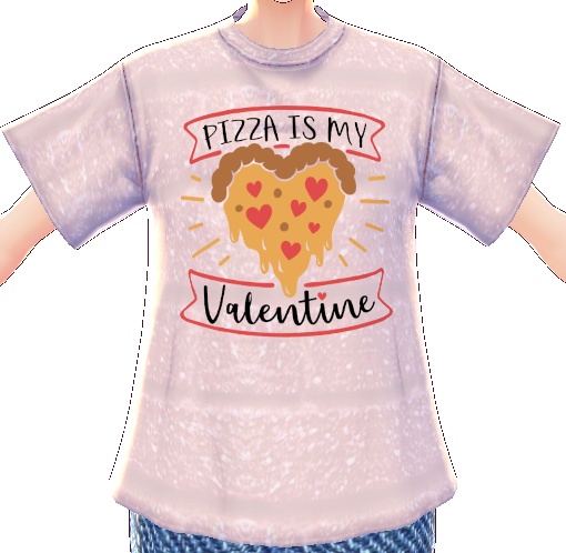Pizza is my Valentine 3 piece VROID textures