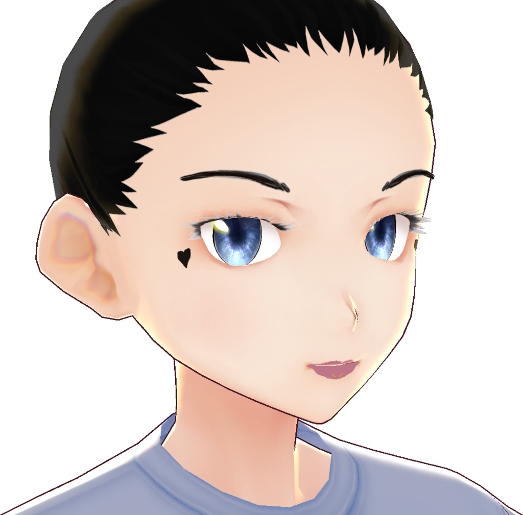 Polka Dot Dress with Face Hearts VROID texture