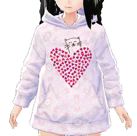 Cat Heart 3 piece VROID textures