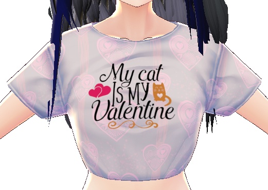 My Cat is my Valentine 3 piece VROID textures