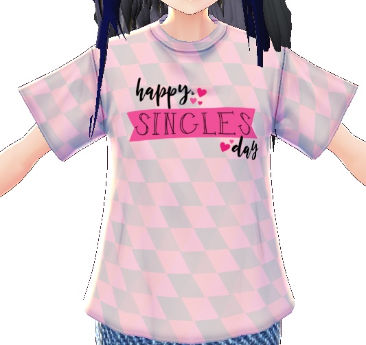 Happy Singles Day 3 piece VROID textures