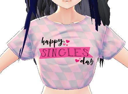 Happy Singles Day 3 piece VROID textures