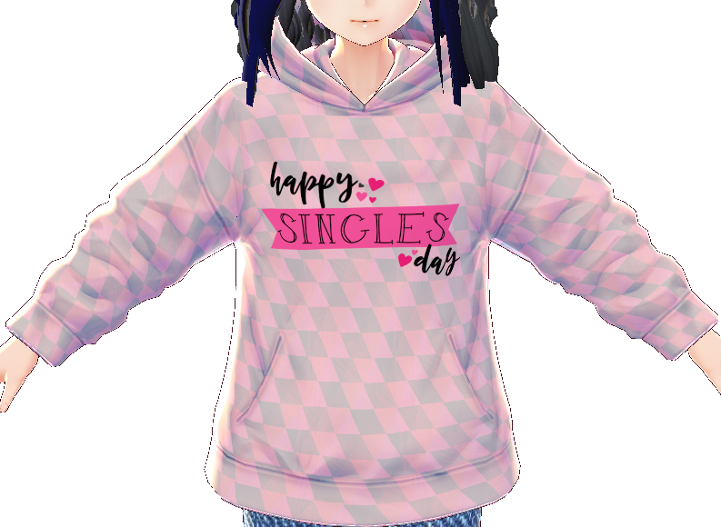 Happy Singles Day 3 piece VROID textures