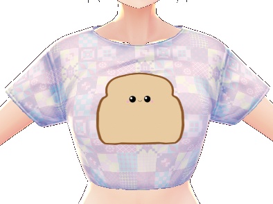Kawaii Toasted Bread 3 piece VROID textures