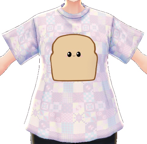 Kawaii Toasted Bread 3 piece VROID textures