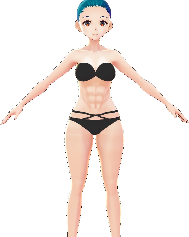 Female Abs with Enhanced Breast Body VROID texture