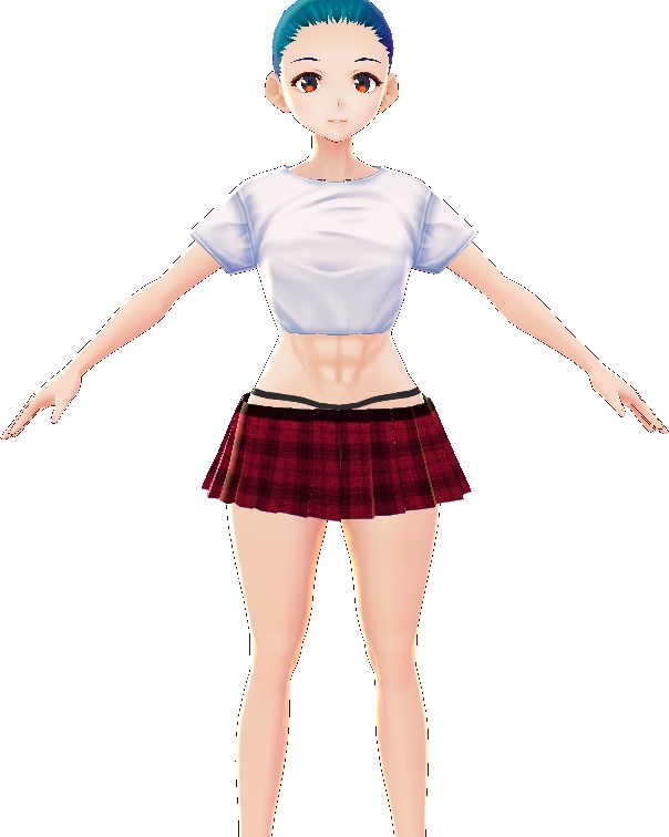 Female Abs with Enhanced Breast Body VROID texture