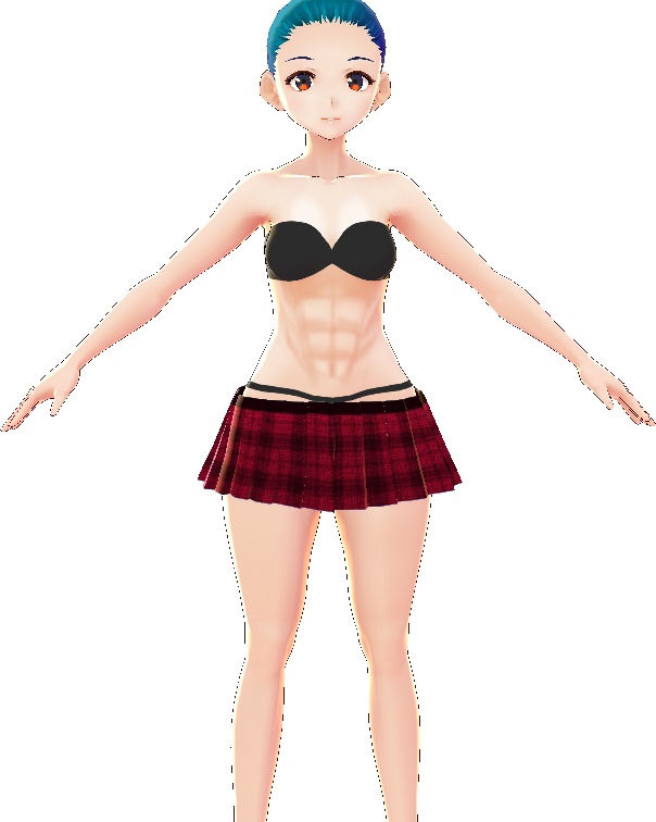 Female Abs with Enhanced Breast Body VROID texture