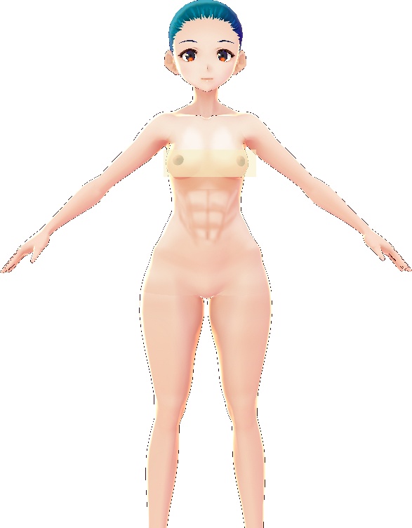 Female Abs with Realistic Nipples VROID texture